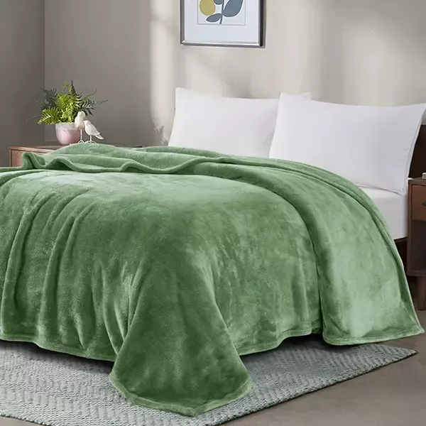 Nova Home Silky Blanket - Green (Available in Sizes) product thumbnail 2