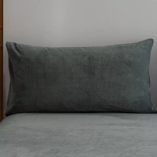 Nova Home WarmFit Winter Microfleece Fitted Sheet Set - Grey (Available in Sizes) product thumbnail 4