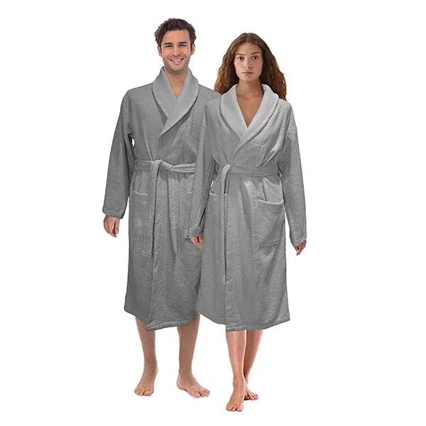 Nova Home Luna Unisex Bathrobe (1 Piece) - 100% Cotton - S - Grey product thumbnail 4