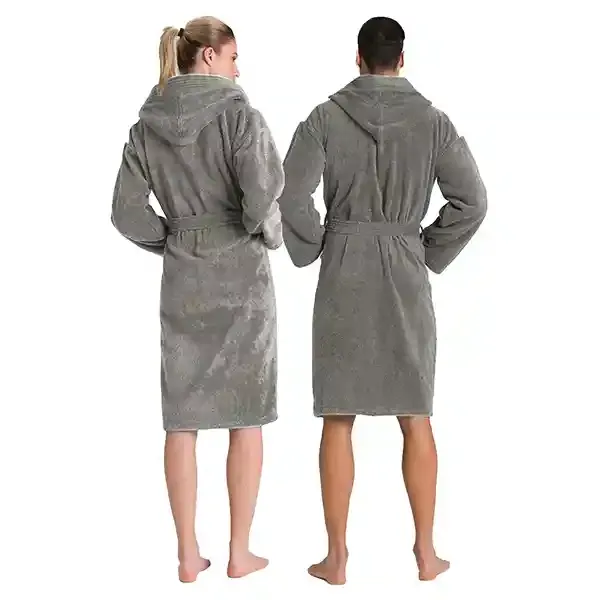 Cannon Plain Unisex Bathrobe (1 Piece) - 100% Cotton - XL - Grey product thumbnail 6