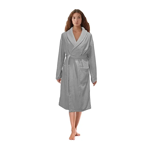 Nova Home Luna Unisex Bathrobe (1 Piece) - 100% Cotton - Grey (Available in sizes) product thumbnail 2