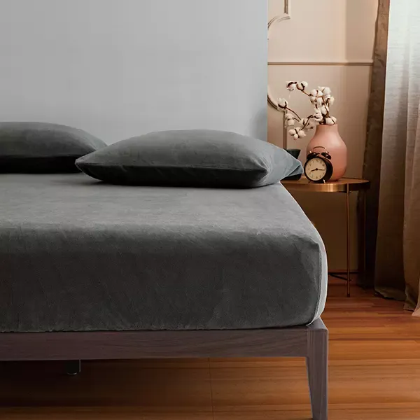 Nova Home WarmFit Winter Microfleece Fitted Sheet Set - Queen - 3 Pcs - Grey (Available in Sizes) product thumbnail 5