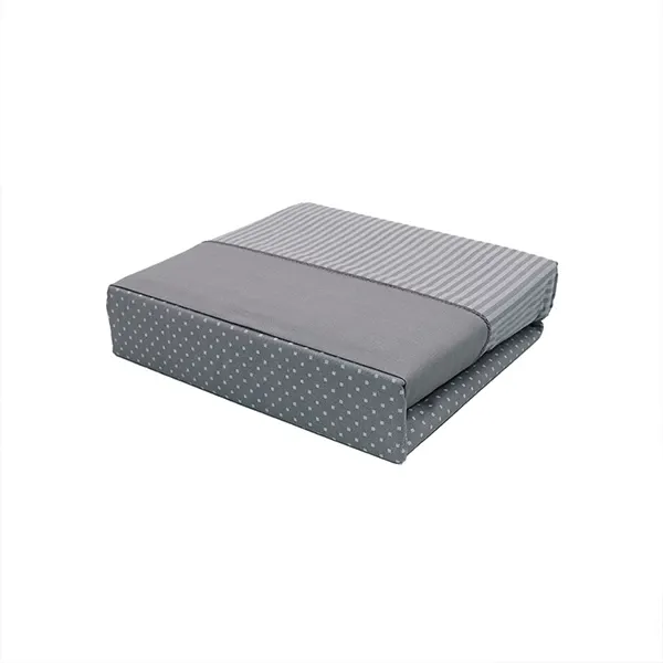 Cannon Dots & Stripes Fitted Sheet Set - Poly Cotton - Single & Twin - 2 Pcs - Grey product thumbnail 2