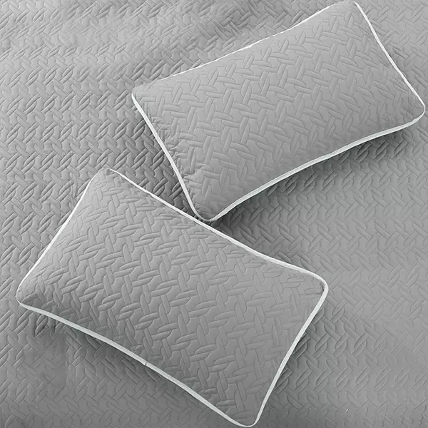 Nova Home "Cross" Bed Spread Set - 4 Pcs - King - Silver & Grey product thumbnail 8