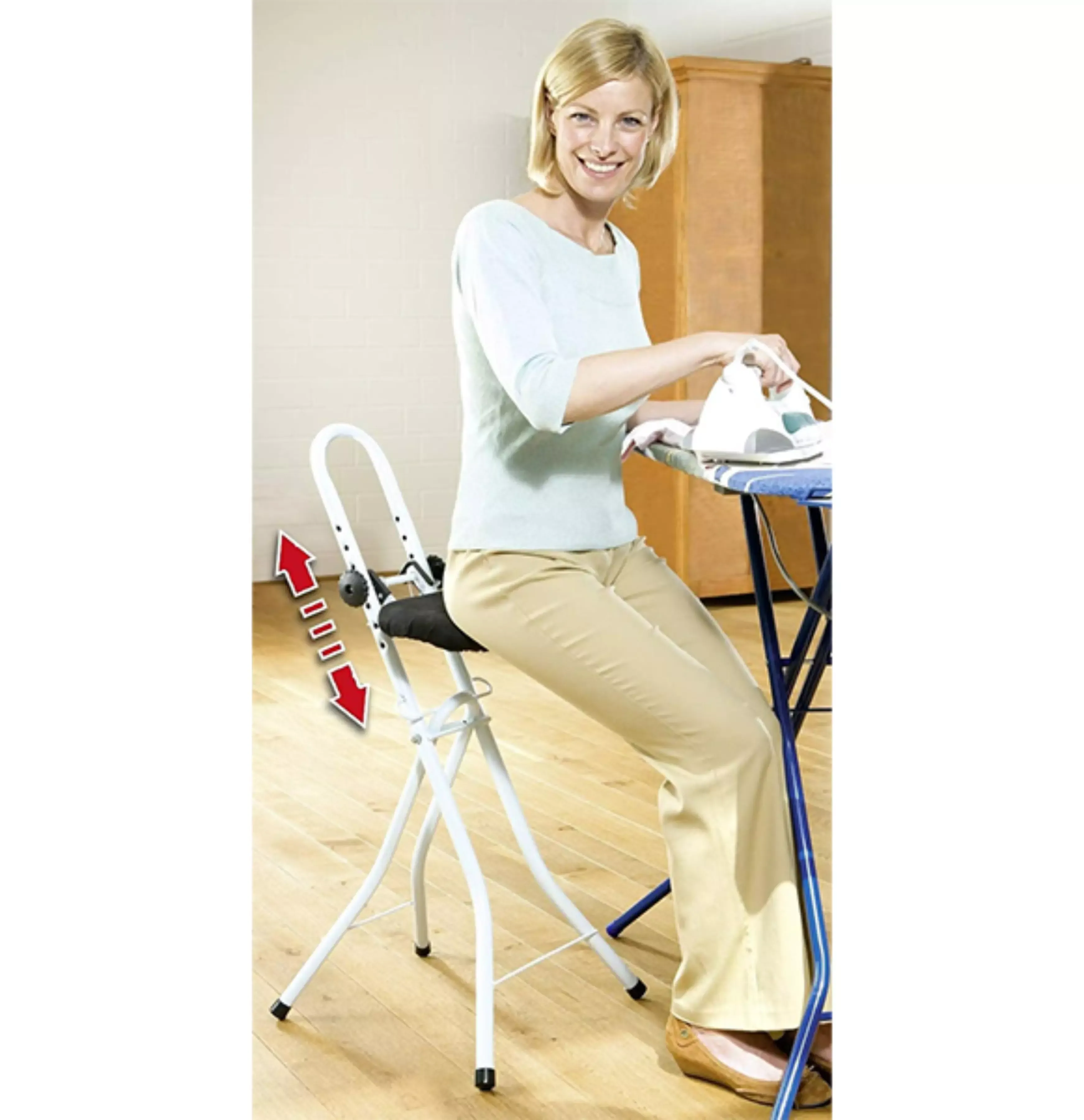 Wenko Ironing Stool - Black & White product thumbnail 2