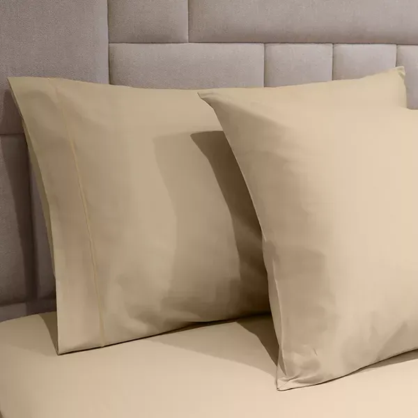 Fieldcrest Plain Fitted Sheet Set - 100% Cotton - 220 Thread Count - Twin & Single - 2 Pcs - Ivory product thumbnail 4