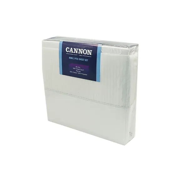 Cannon Dots & Stripes Fitted Sheet Set - Poly Cotton - Single & Twin - 2 Pcs - Ivory product thumbnail 3