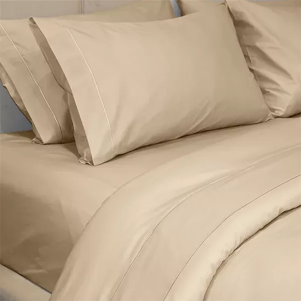 Fieldcrest Plain Duvet Cover - 100% Cotton - 220 Thread Count - Ivory (Available in sizes) product thumbnail 3