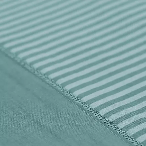 Cannon Dots & Stripes Fitted Sheet Set - Poly Cotton - Queen - 3 Pcs - Jade product thumbnail 5