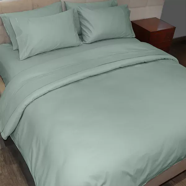 Fieldcrest Plain Duvet Cover - 100% Cotton - 220 Thread Count - Single & Twin - Jade product thumbnail 4