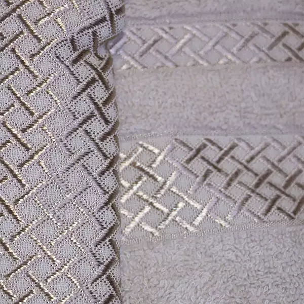 Weva Jasmine Family Bathrobe Set - 100% Turkish Cotton - 12 Pcs - Cream & Beige product thumbnail 4