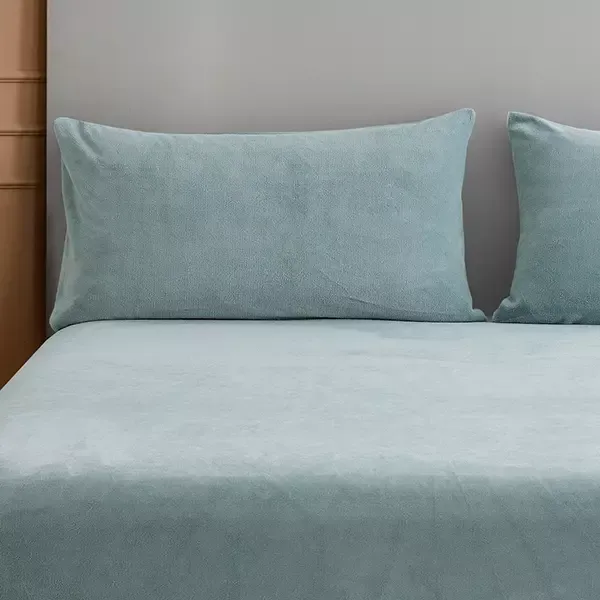 Nova Home WarmFit Winter Microfleece Fitted Sheet Set - Single & Twin - 2 Pcs - Jade (Available in Sizes) product thumbnail 2
