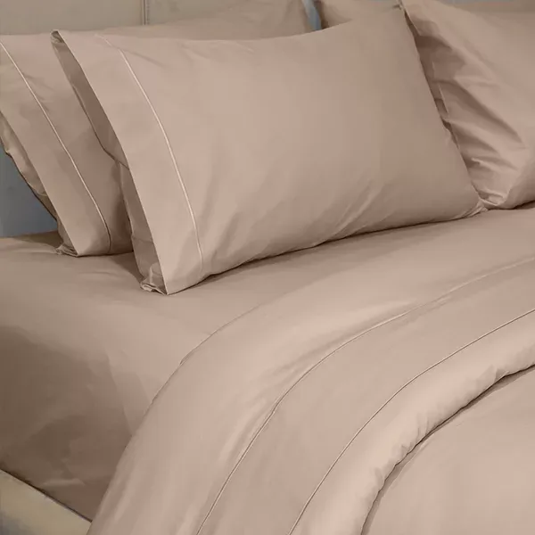 Fieldcrest Plain Duvet Cover - 100% Cotton - 220 Thread Count - King - Linen product thumbnail 3