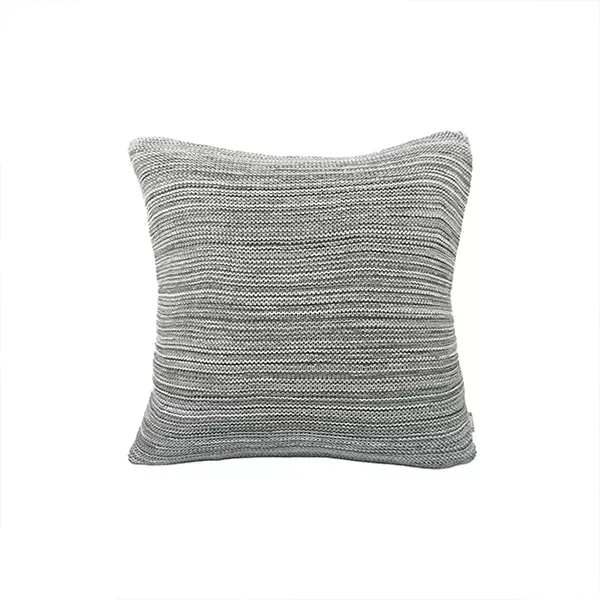 Nova Home Marled Hand Knitted Cushion Cover - 100% Cotton - 45x45 cm - Green & Natural product thumbnail 2