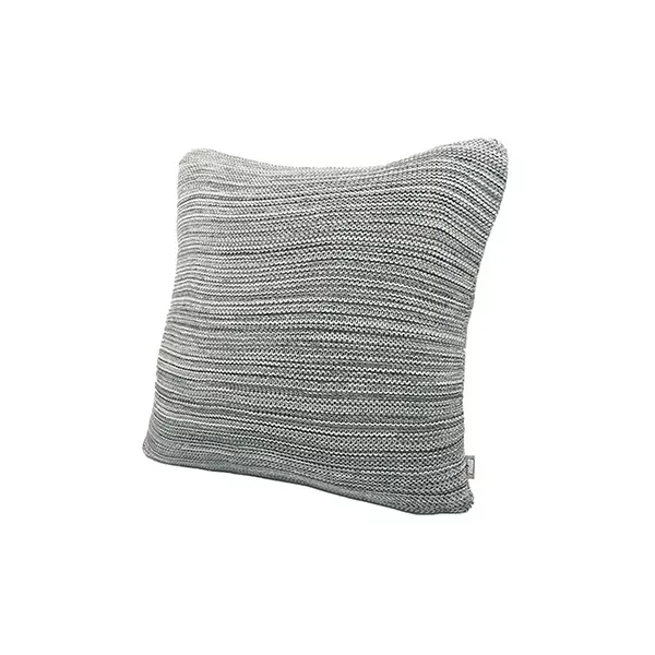 Nova Home Marled Hand Knitted Cushion Cover - 100% Cotton - 45x45 cm - Green & Natural product thumbnail 4