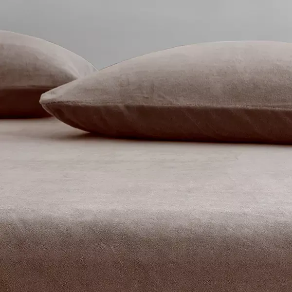 Nova Home WarmFit Winter Microfleece Fitted Sheet Set - Queen - 3 Pcs - Moka (Available in Sizes) product thumbnail 3