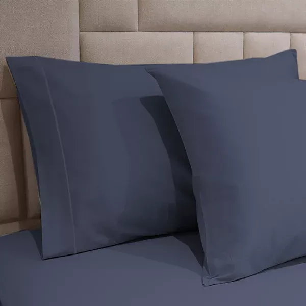 Fieldcrest Plain Fitted Sheet Set - 100% Cotton - 220 Thread Count - Queen - 3 Pcs - Navy product thumbnail 4