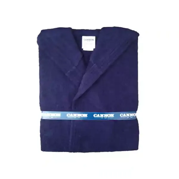 Cannon Plain Unisex Bathrobe (1 Piece) - 100% Cotton - XL - Navy product thumbnail 5