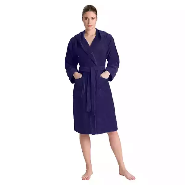 Cannon Plain Unisex Bathrobe (1 Piece) - 100% Cotton - XL - Navy product thumbnail 2