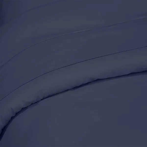 Fieldcrest Plain Duvet Cover - 100% Cotton - 220 Thread Count - Super King - Navy product thumbnail 2