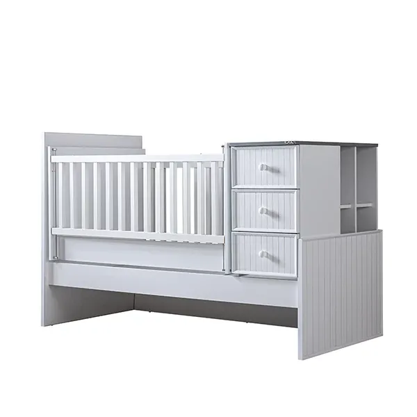 Pierre Cardin Neo Baby's Bed Convertible To Kid's Bed With Studying Desk - With Mattress - White product thumbnail 14