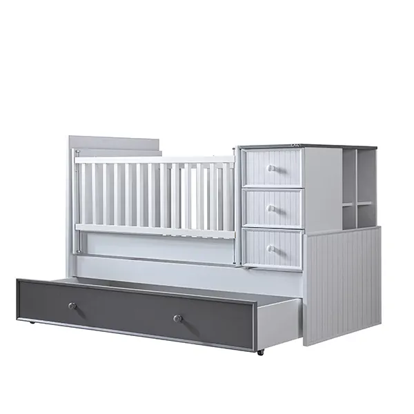 Pierre Cardin Neo Baby's Bed Convertible To Kid's Bed With Studying Desk - With Mattress - White product thumbnail 4