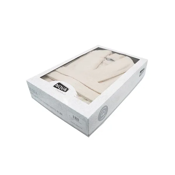Nova Home Luna Unisex Bathrobe (1 Piece) - 100% Cotton - L - Offwhite product thumbnail 4