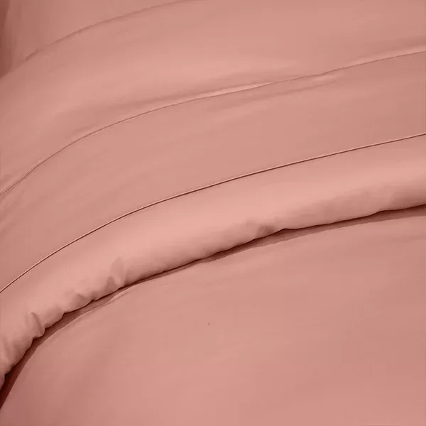 Fieldcrest Plain Duvet Cover - 100% Cotton - 220 Thread Count - Queen - OldRose product thumbnail 2