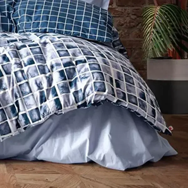 Nova Home Palo Printed Duvet Cover Set - 100% Cotton - Navy (Available in Sizes) product thumbnail 9