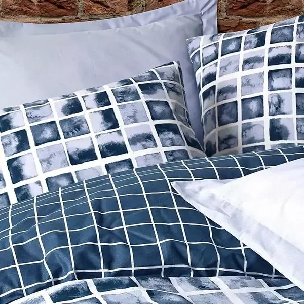 Nova Home Palo Printed Duvet Cover Set - 100% Cotton - Navy (Available in Sizes) product thumbnail 8