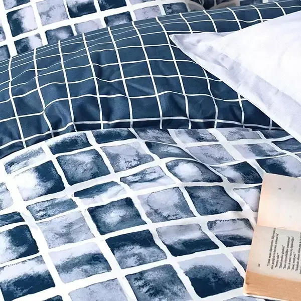 Nova Home Palo Printed Duvet Cover Set - 100% Cotton - King & Super King - 4 Pcs - Navy product thumbnail 5
