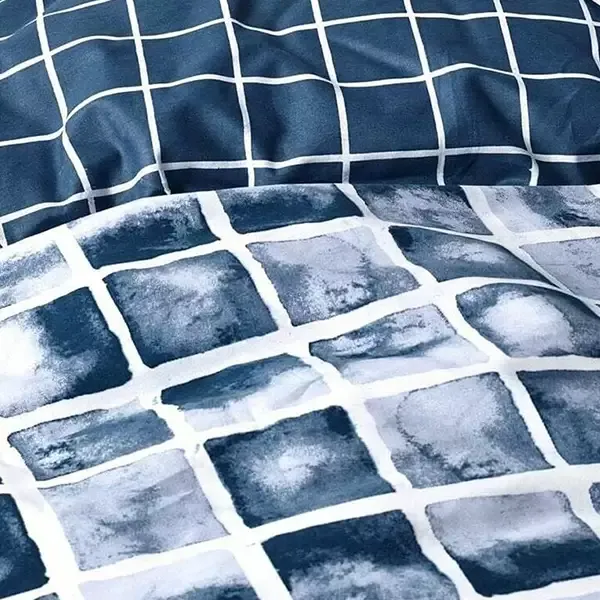 Nova Home Palo Printed Duvet Cover Set - 100% Cotton - Navy (Available in Sizes) product thumbnail 6