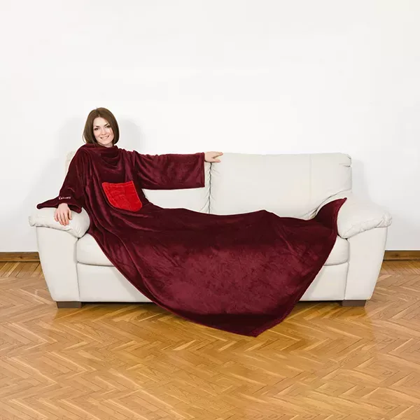 Kanguru Flannel Blanket With Sleeves - 140x210 cm - Passion product thumbnail 4
