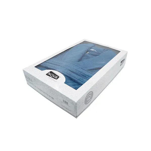 Nova Home Luna Unisex Bathrobe (1 Piece) - 100% Cotton - Petrol (Available in sizes) product thumbnail 4