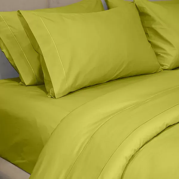 Fieldcrest Plain Duvet Cover - 100% Cotton - 220 Thread Count - Pistache (Available in sizes) product thumbnail 2