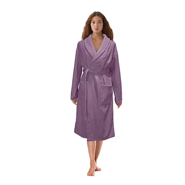 Nova Home Luna Unisex Bathrobe (1 Piece) - 100% Cotton - Plum (Available in sizes) product thumbnail 2