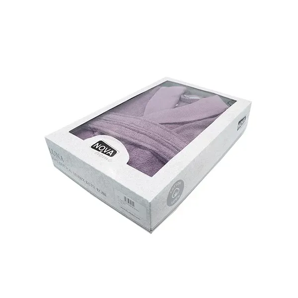Nova Home Luna Unisex Bathrobe (1 Piece) - 100% Cotton - XL - Plum product thumbnail 4