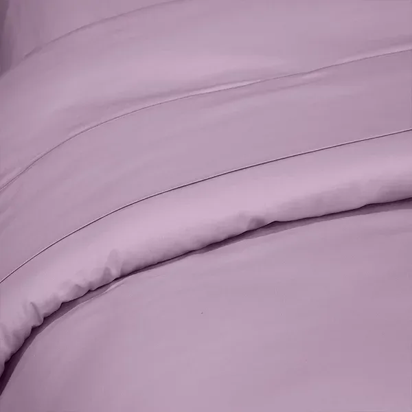 Fieldcrest Plain Duvet Cover - 100% Cotton - 220 Thread Count - Queen - Plum product thumbnail 2