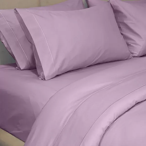 Fieldcrest Plain Duvet Cover - 100% Cotton - 220 Thread Count - Plum (Available in sizes) product thumbnail 3