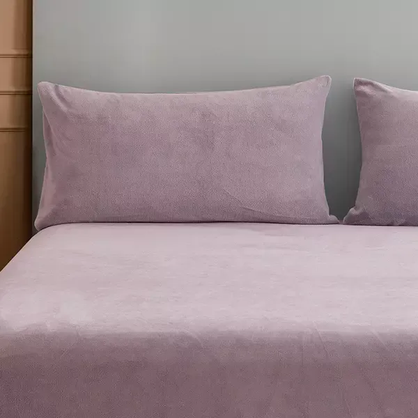 Nova Home WarmFit Winter Microfleece Fitted Sheet Set - Purple (Available in Sizes) product thumbnail 2
