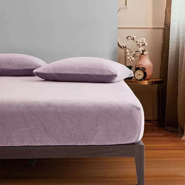 Nova Home WarmFit Winter Microfleece Fitted Sheet Set - Queen - 3 Pcs - Purple (Available in Sizes) product thumbnail 5
