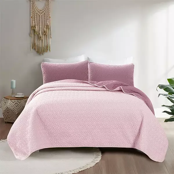 Nova Home Cross Bed Spread Set - 3 Pcs - Single & Twin - Purple & Lilac product thumbnail 8