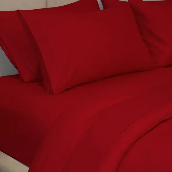 Fieldcrest Plain Duvet Cover - 100% Cotton - 220 Thread Count - Queen - Red product thumbnail 3