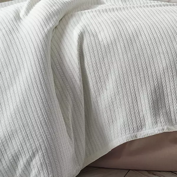 Nova Home Rosanna Pique Bedspread Set - 100% Cotton - Single & Twin - 3 Pcs - Cream product thumbnail 3