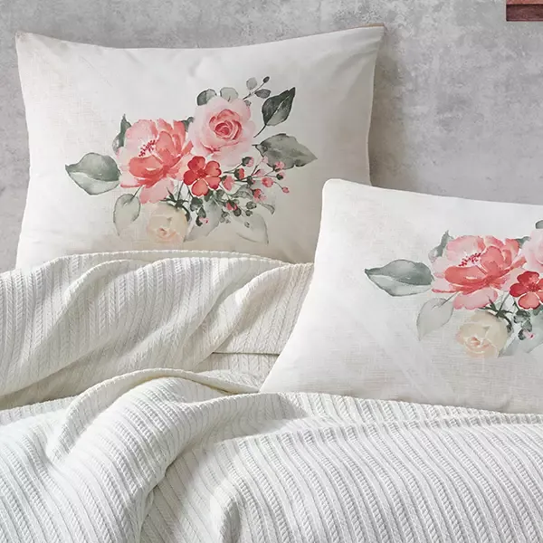 Nova Home Rosanna Pique Bedspread Set - 100% Cotton - Single & Twin - 3 Pcs - Cream product thumbnail 4