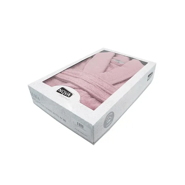 Nova Home Luna Unisex Bathrobe (1 Piece) - 100% Cotton - M - Rose product thumbnail 4