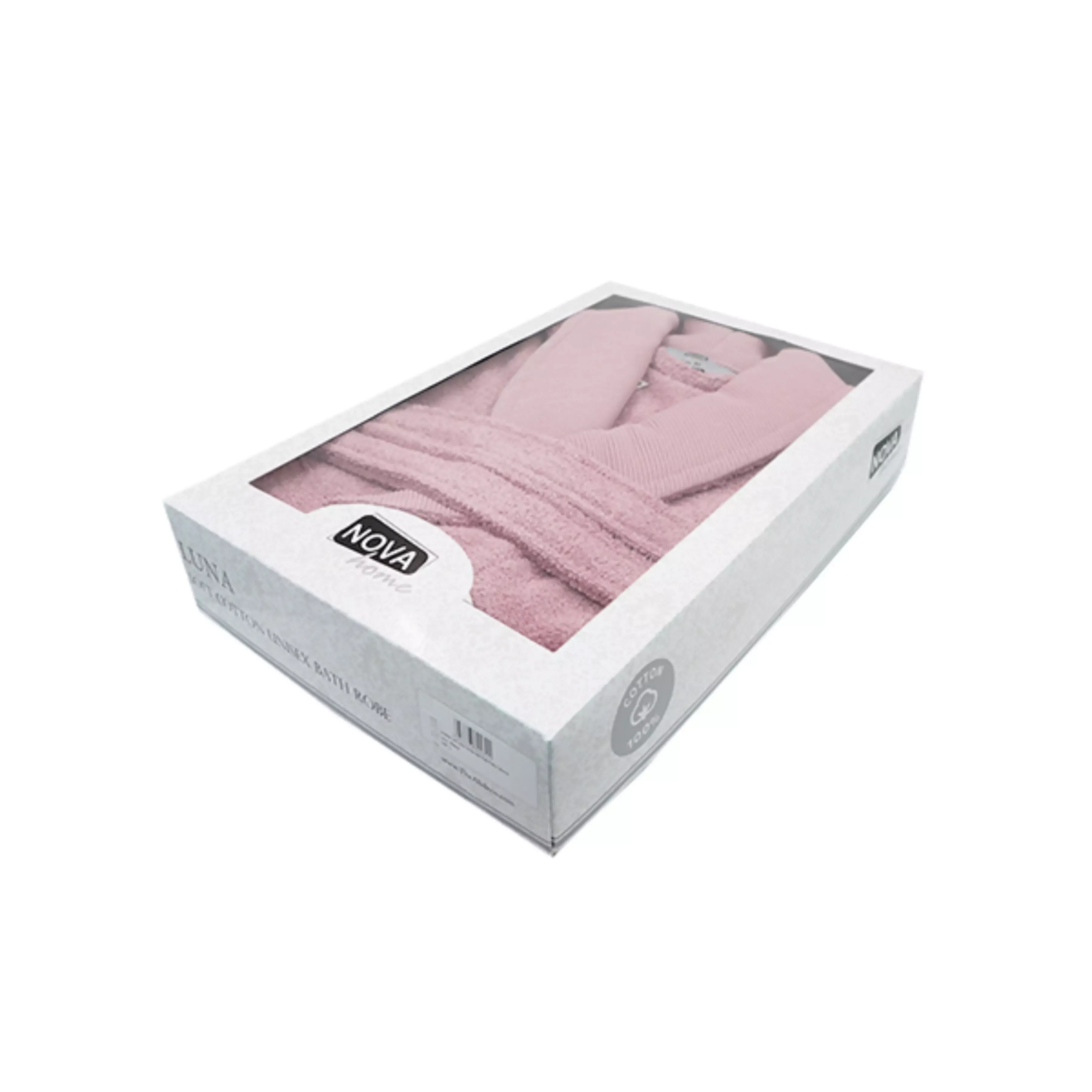 Nova Home Luna Unisex Bathrobe (1 Piece) - 100% Cotton - Rose (Available in sizes) product thumbnail 4