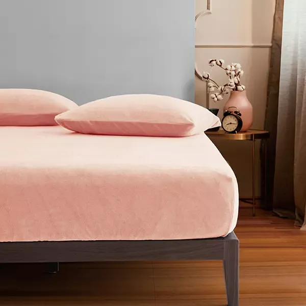 Nova Home WarmFit Winter Microfleece Fitted Sheet Set - Queen - 3 Pcs - Rose (Available in Sizes) product thumbnail 5