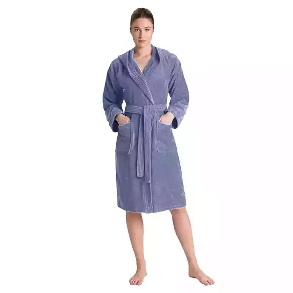 Cannon Plain Unisex Bathrobe (1 Piece) - 100% Cotton - XL - Sapphire product thumbnail 2