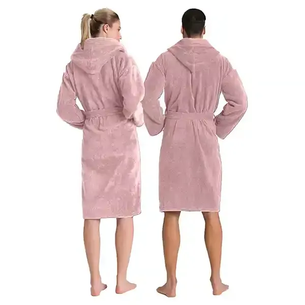 Cannon Plain Unisex Bathrobe (1 Piece) - 100% Cotton - L - Silver Rose product thumbnail 6